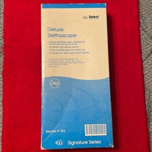 Select Medical Deluxe Stethoscope-28”-Latex-Free-#358 Black-Acoustical Sound